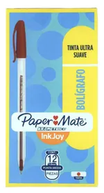 Bolígrafos Paper Mate Kilométrico Caja 12 Piezas Tinta Roja — foto 1