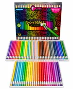 Lápices De Colores Borrables Tryme Set 72 Piezas — foto 2