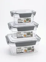 Contenedor Hermético 3 en 1 Cuadrado para Alimentos — foto 1