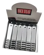 Caja de 12 Cortauñas Grandes de Acero Inoxidable — foto 2