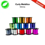 Listón Curly Metálico 100 m Para Regalos Morado — foto 2
