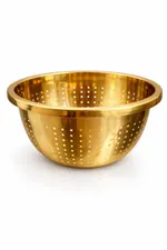 Escurridor de Acero Inoxidable Dorado 22 cm — foto 1