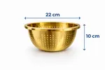 Escurridor de Acero Inoxidable Dorado 22 cm — foto 2