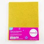 Foamy Diamantado Amarillo Tamaño Carta 10 Hojas — foto 1