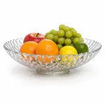 Frutero De Cristal Ondulado 24.5 cm Centro De Mesa — foto 1