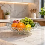 Frutero De Cristal Ondulado 24.5 cm Centro De Mesa — foto 4