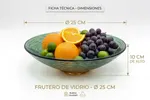 Frutero Redondo De Cristal Para Mesa — foto 2