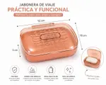 Jabonera De Viaje Con Tapa Y Canasta Escurridora Amarilla — foto 2