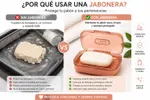 Jabonera De Viaje Con Tapa Y Canasta Escurridora Verde — foto 3