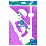 Juego De Geometría Flexible Lomarey 4 Piezas Morado — foto 1
