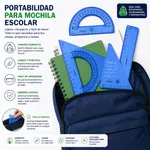 Juego De Geometría Flexible Lomarey 4 Piezas Morado — foto 3