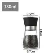 Molino de Pimienta y Sal Manual de Vidrio 180 ml 2 Piezas — foto 3