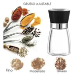 Molino de Pimienta y Sal Manual de Vidrio 180 ml 2 Piezas — foto 4