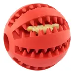Pelota Comedero Interactiva Para Perro Color Rojo — foto 3