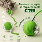 Pelota Interactiva Con Cuerda Para Mascota Verde — foto 2