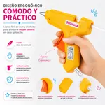 Pistola Para Silicón Barra Gruesa Selanusa Amarilla — foto 3