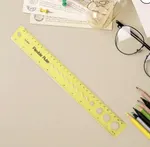 Regla Flexible 30 cm Amarilla de Plástico Irrompible — foto 2