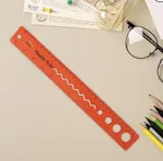 Regla Flexible 30 cm Irrompible Color Rojo — foto 2