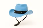 Sombrero Vaquero Para Mascotas Ajustable Chico Azul — foto 2
