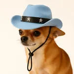 Sombrero Vaquero Para Mascotas Ajustable Chico Azul — foto 4