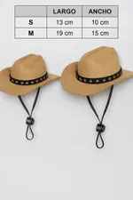 Sombrero Vaquero para Mascotas Chico Beige — foto 4