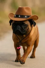 Sombrero Vaquero para Mascotas Chico Café — foto 3