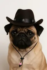 Sombrero Vaquero Para Mascotas Chico Negro — foto 3