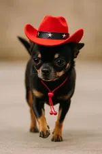 Sombrero Vaquero Para Mascotas Chico Rojo — foto 3