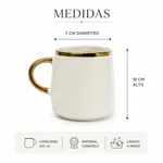 Taza Rayada Con Filo Dorado TFDJ246 — foto 2