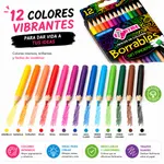 Lápices de Colores Borrables TryMe Set de 12 Piezas — foto 2