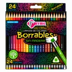 Lápices De Colores Borrables Tryme Caja 24 Piezas — foto 1