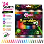 Lápices De Colores Borrables Tryme Caja 24 Piezas — foto 3