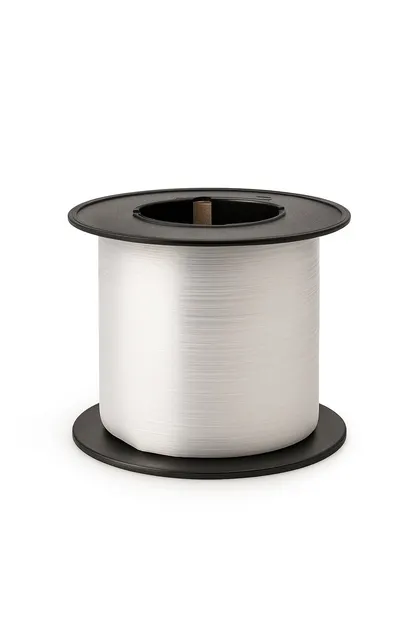 Listón Curly Liso 100 m Color Plateado