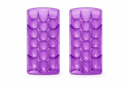 Hielera Flexible Sale Fácil 18 Cubos 2 Piezas Morada