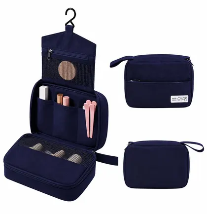 Neceser De Viaje Organizador Con Gancho Azul Navy