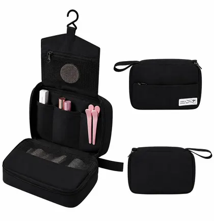 Neceser de Viaje Organizador Con Gancho Color Negro