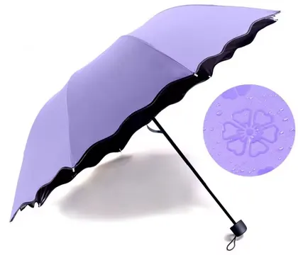 Paraguas Mágico Compacto Protección UV Morado