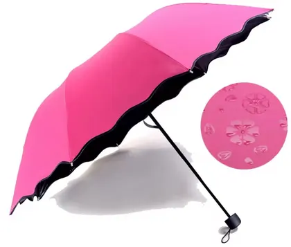 Paraguas Mágico Plegable Rosa Mexicano Protección UV