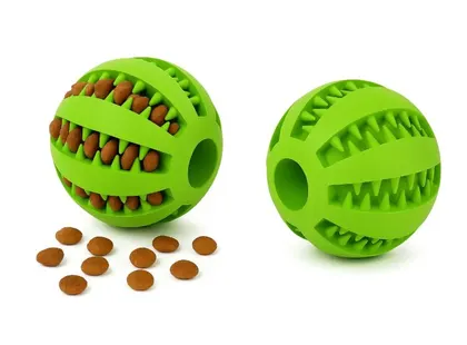 Pelota Comedero Interactiva Para Perro Verde