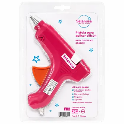 Pistola Para Silicón Barra Gruesa Selanusa Roja