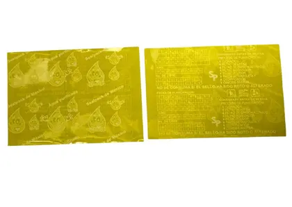 Millar de Sellos de Garantía para Garrafón Amarillo