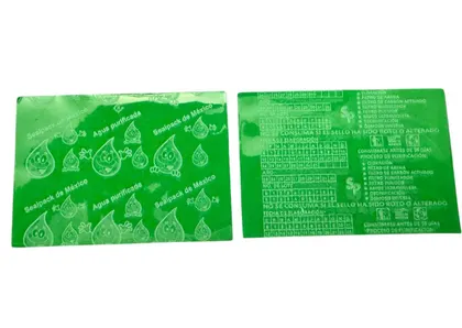 Millar de Sellos de Garantía Para Garrafón Verde Bandera