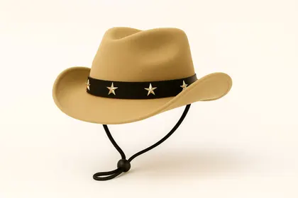 Sombrero Vaquero para Mascotas Chico Beige