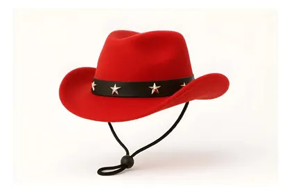 Sombrero Vaquero Para Mascotas Chico Rojo
