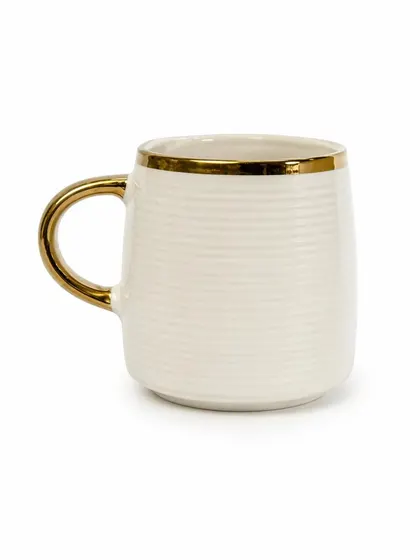 Taza Rayada Con Filo Dorado TFDJ246