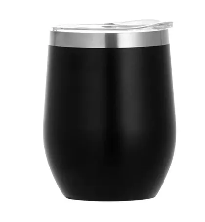 Termo Vinero 12 Oz Negro Para Bebidas Frías y Calientes