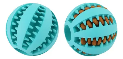 Pelota Comedero Interactiva Para Perro Turquesa