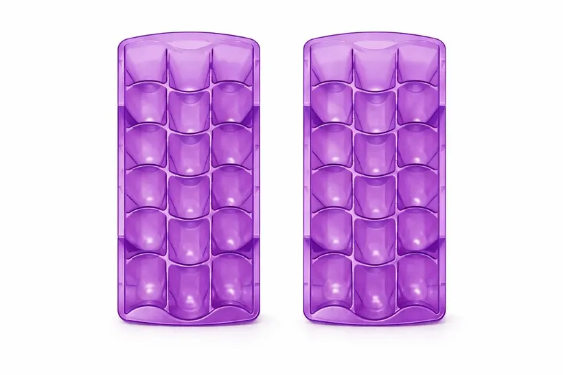 Hielera Flexible Sale Fácil 18 Cubos 2 Piezas Morada