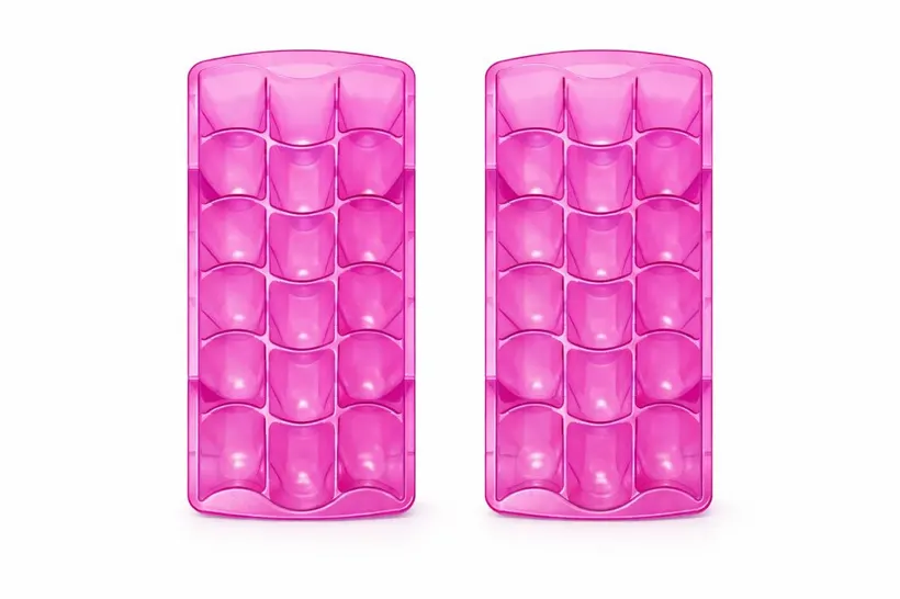 Hielera Flexible Sale Fácil 18 Cubos 2 Piezas Rosa