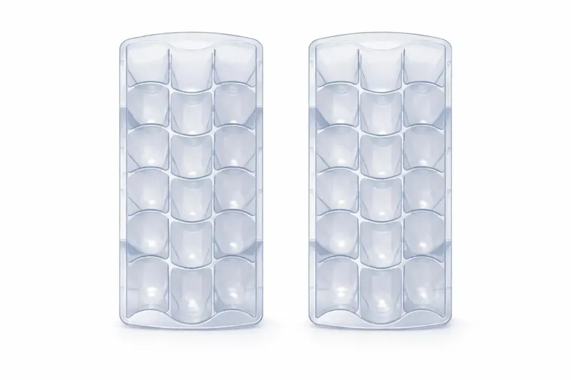 Hielera Flexible Sale Fácil 18 Cubos 2 Piezas Transparente